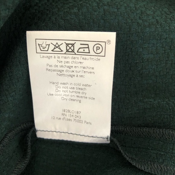 Sezane - Emerald Green Blouse - Size 10 - Picture 8 of 10